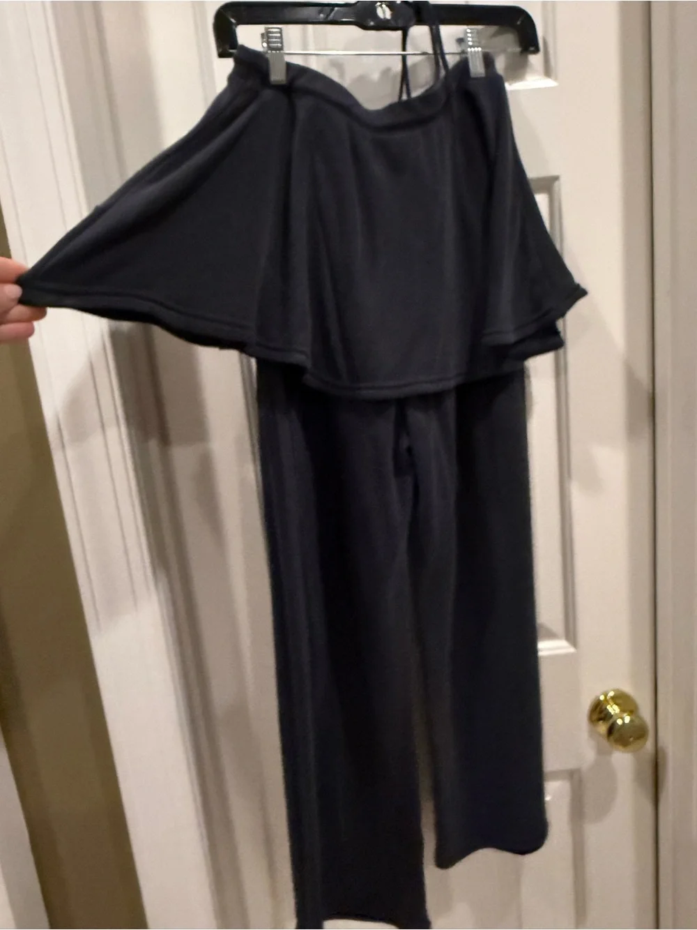 Free People Navy Wide-Leg Skants